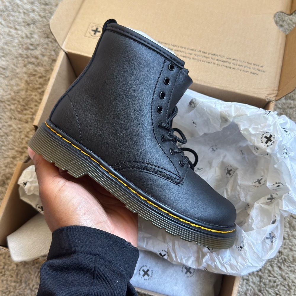 Dr. Martens Black Kids Boots